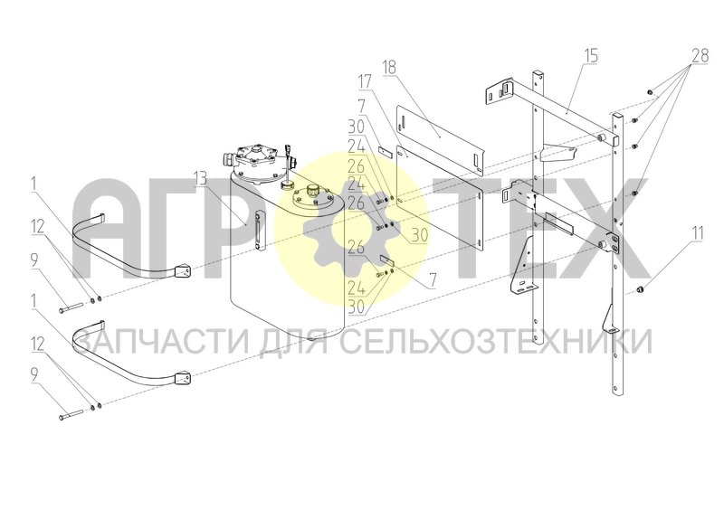 Стойка гидробака (145.58.01.030-01) (№13 на схеме)